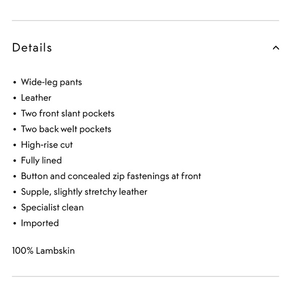 VERONICA BEARD Arcello High Rise Leather Pants - Size 10 - NWT ($1098US)! - Picture 9 of 9